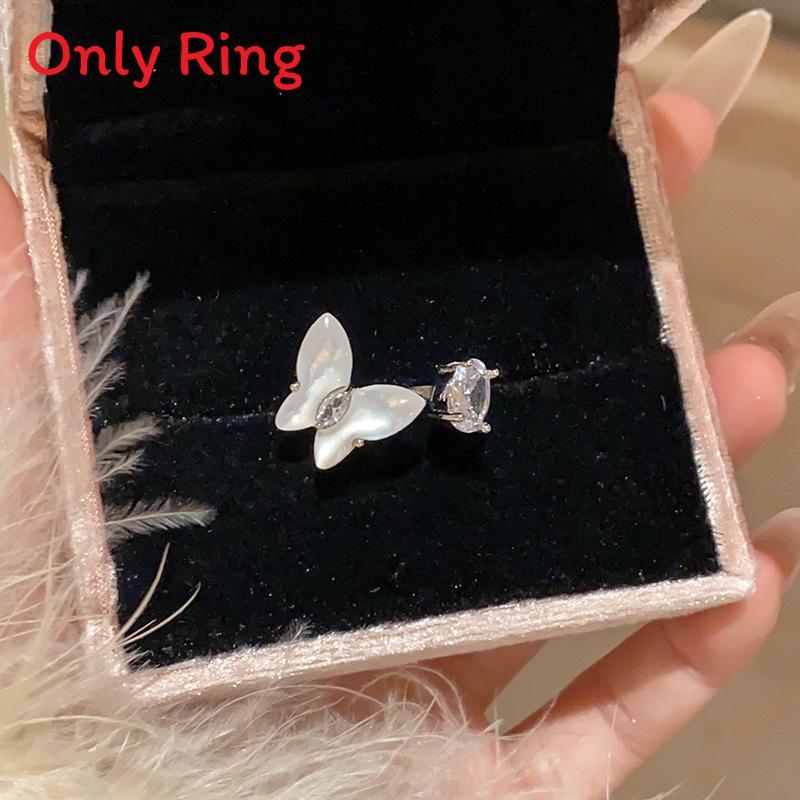 Butterfly Zircon Multilayer Open Ring For Women Fashion Jewelry