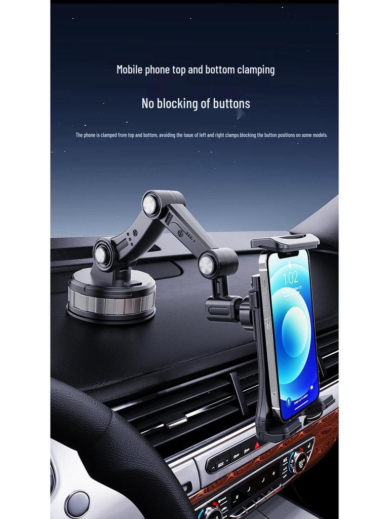 Universal Anti-Shake Suction Cup Car Phone and Tablet Holder for Dashboard Navigation