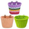 Bike Handlebar Basket with Bell Tassel Stickers Adjustable Bike Handlebar Carrier Basket Cycling Accessories