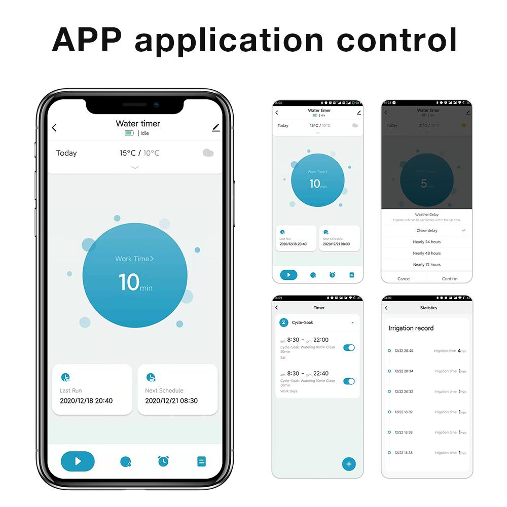 Zigbee/WLAN Smart Bewässerungstimer 1 Zone Programmierbarer Bewässerungscomputer Gartenschlauch Wasserhahn Timer Automatisches Bewässerungssystem
