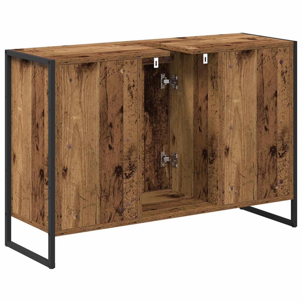 Bathroom Cabinet with Door Reclaimed Wood Look 90 x 30 x 60 cm Engineered Wood