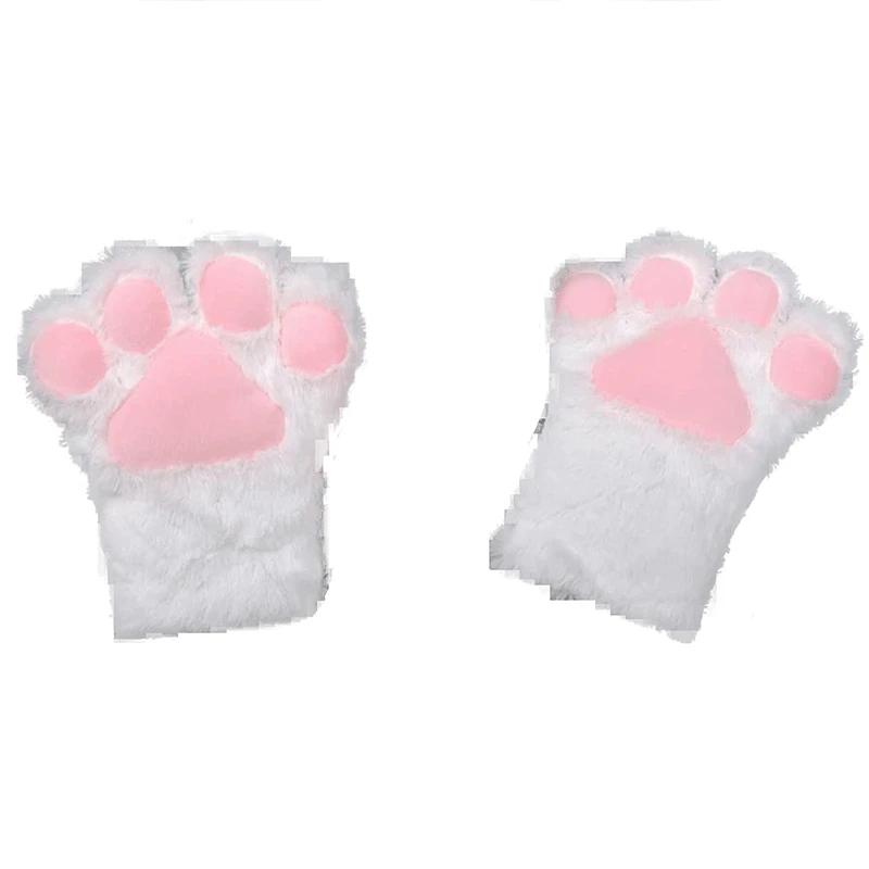 Lolita Mănuși cu Labe de Pisică cu Urechi de Pisică Bentiță Dans Bal Halloween Urechi de Pisică Pălărie Cosplay Urechi de Pisică Anime Costum de Petrecere Pălărie cu Clopoțel Înalt