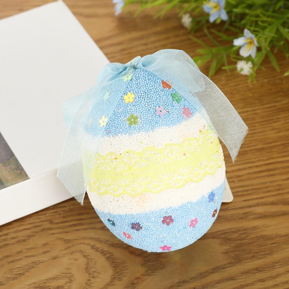 1 Stück Bunte Ostereier Bastelset Mini-Hase Eier Hängende Dekoration Schaumstoff Mehrfarbig Eier Dekoration für Kinder Geschenk