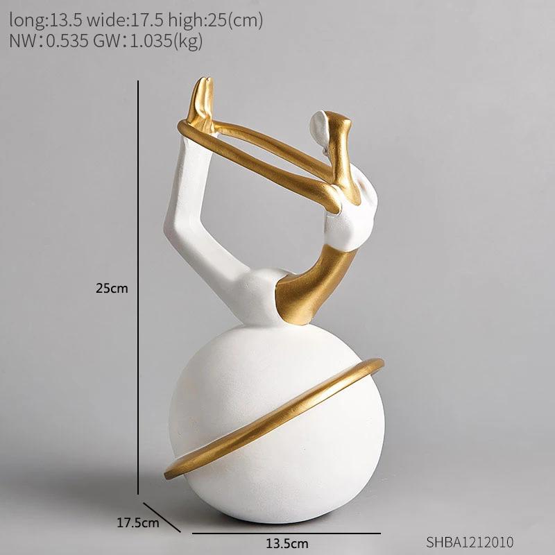 Nordic Style Girl Resin Decoration Interior Character Decoration Accessories Desktop Creative Model Character Sculpture Gift