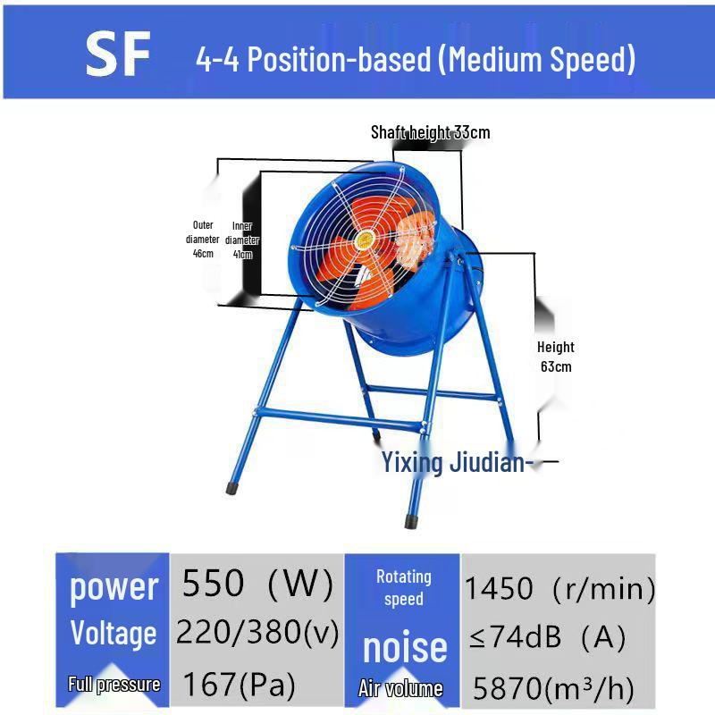 High-Power Axial Flow Barrel Exhaust Fan for Industrial & Commercial Use