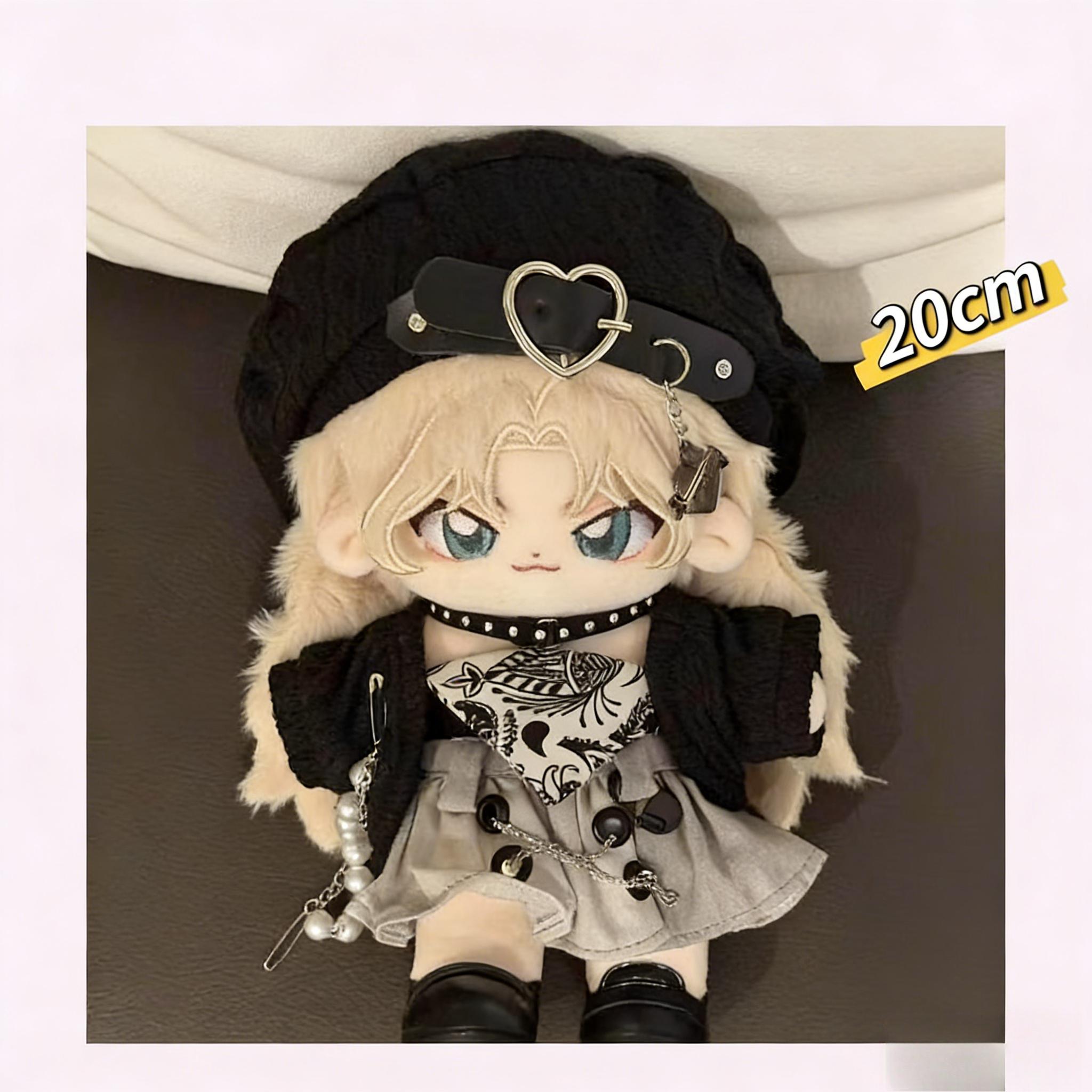 20cm Detective Conan Vermouth Pluche Schattig Kawaii Knuffelpop Anime Figuur Kussen Cosplay Verjaardagscadeau with skeleton