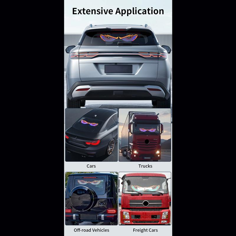 Lumină LED Interior Auto Panou LED Flexibil Lumini Ochi de Diavol Lampă Decorare Auto