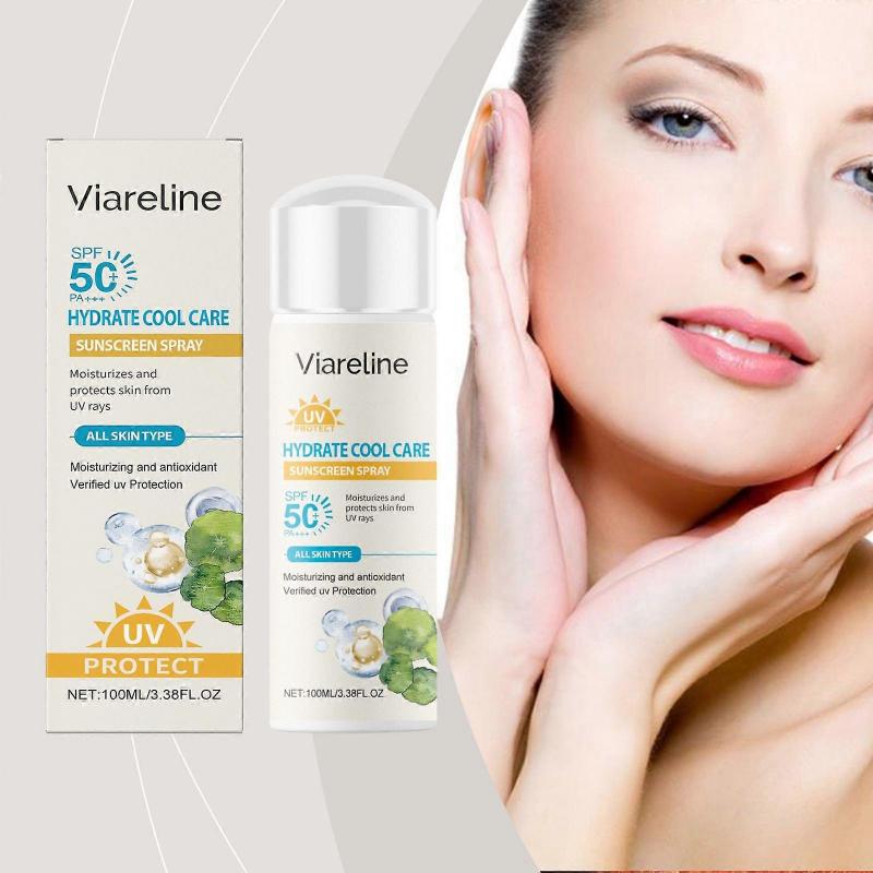 Viareline refreshing protective spray UV-proof refreshing non-greasy moisturizing lock water and facial protection
