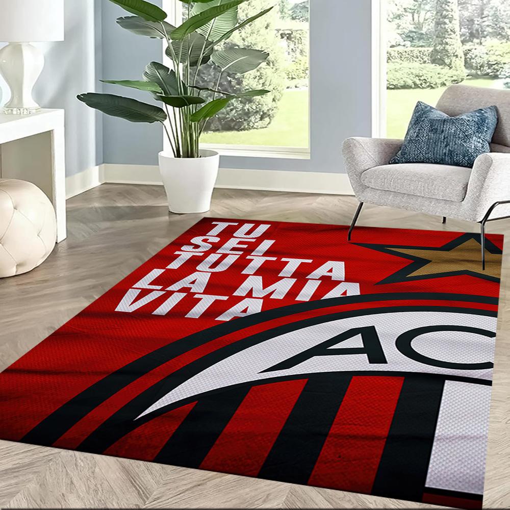 Tappeto Ac Milan Tappeto per Ufficio Adatto per Sala Giochi Studio Soggiorni Balcone Tappeto Antiscivolo Decora Uffici Migliore per Natale