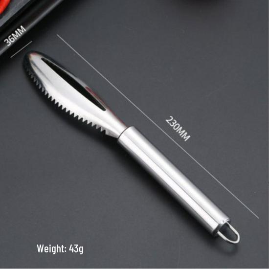 

Скребок для рыбьей чешуи двойного назначения из нержавеющей стали и средство для удаления жабр