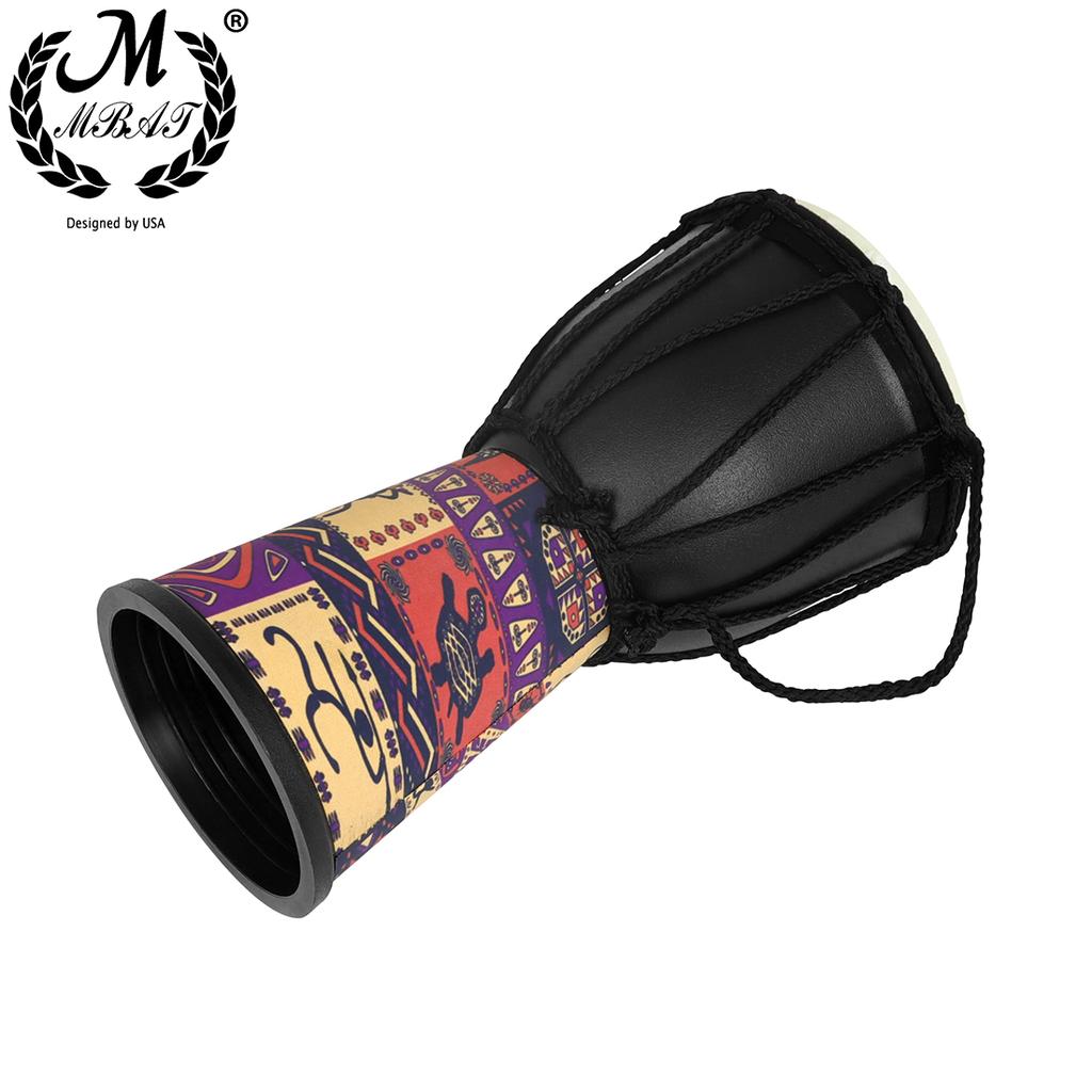 M MBAT 4-Zoll Djembe Trommel ABS Neue Djembe Trommel Hohlkörper Tragbar Kinder Handtrommel Imitation Schafsfell Fell Schlaginstrument