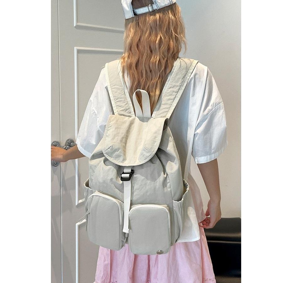 Waterproof Nylon Lightweight Multi-pocket Backpack for Women MR9903