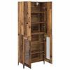 Wall Mounted Highboard Reclaimed Wood Look 69.5 x 34 x 180 cm Engineered Wood