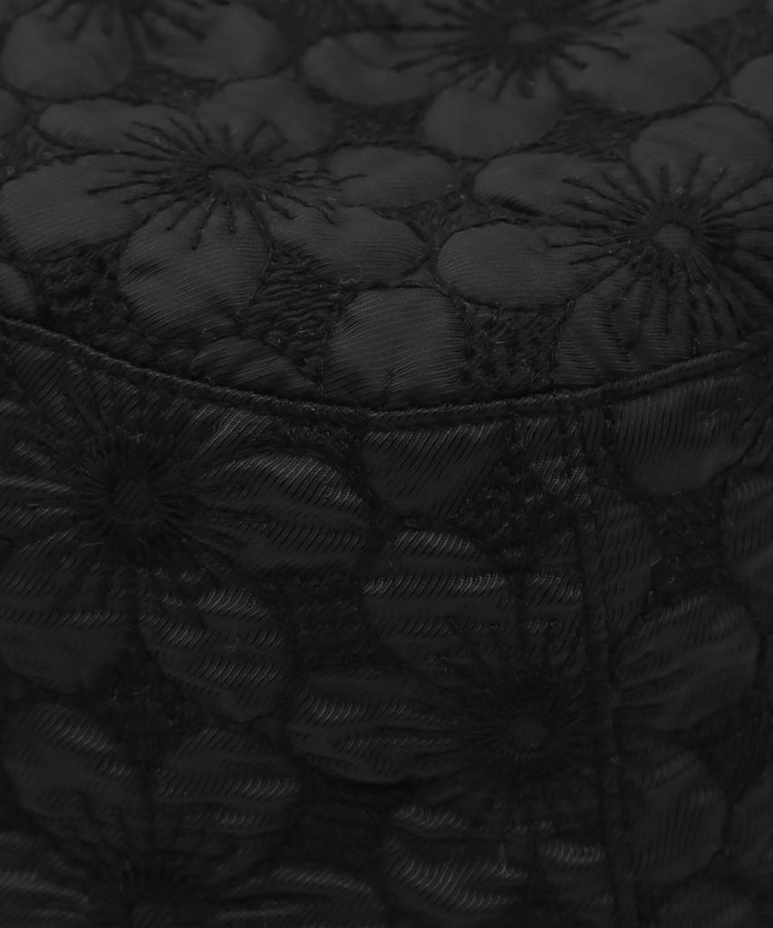 Eondeokeonteulolseutyudio Winter Padded Bucket Hat Stand Bucket / Bonded Flower / Black