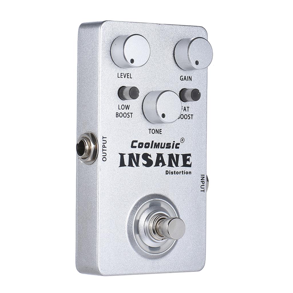 Coolmusic E-Gitarren Distortion Effektpedal True Bypass Vollmetallgehäuse