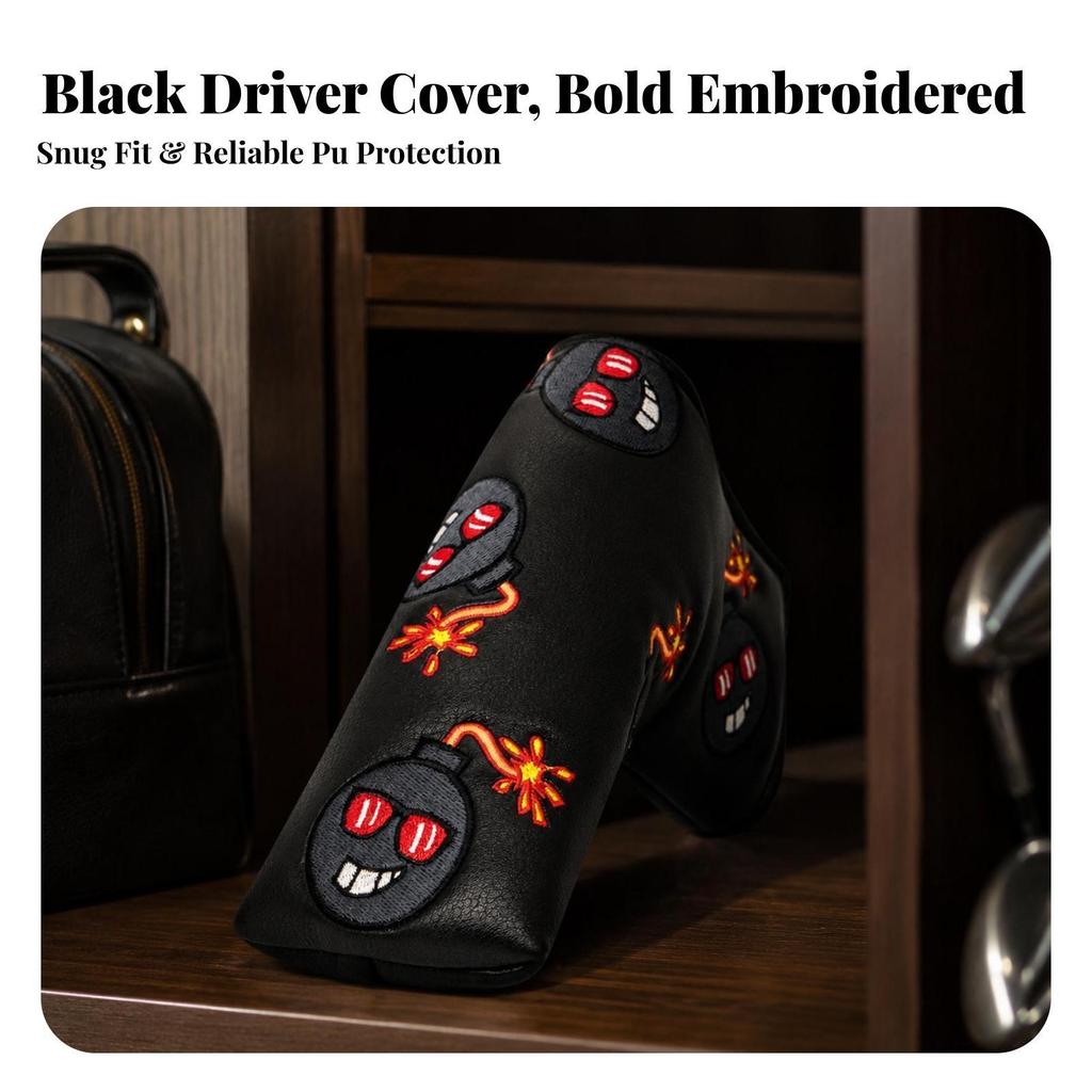 Golf Wood Head Cover Easy to Wipe Clean Sporting Goods Reinforced for Golfers