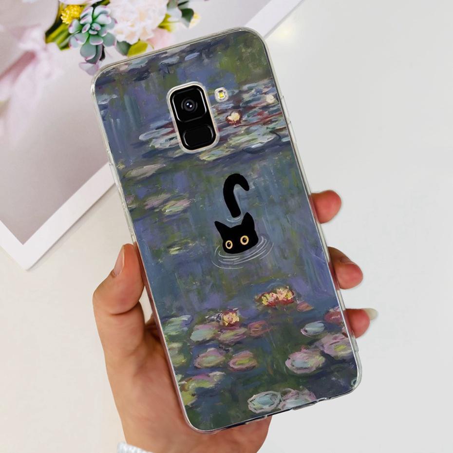 Schöne Hülle mit Aufdruck für Samsung Galaxy A8 (2018) / A8+ (2018) Weiche Silikon-TPU-Rückabdeckung für Samsung A8 A 8 Plus Handyhüllen