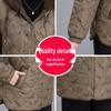 Stylish Plus Size Hooded Winter Coat for Middle-aged Women - Velvet Lined, Mid-length