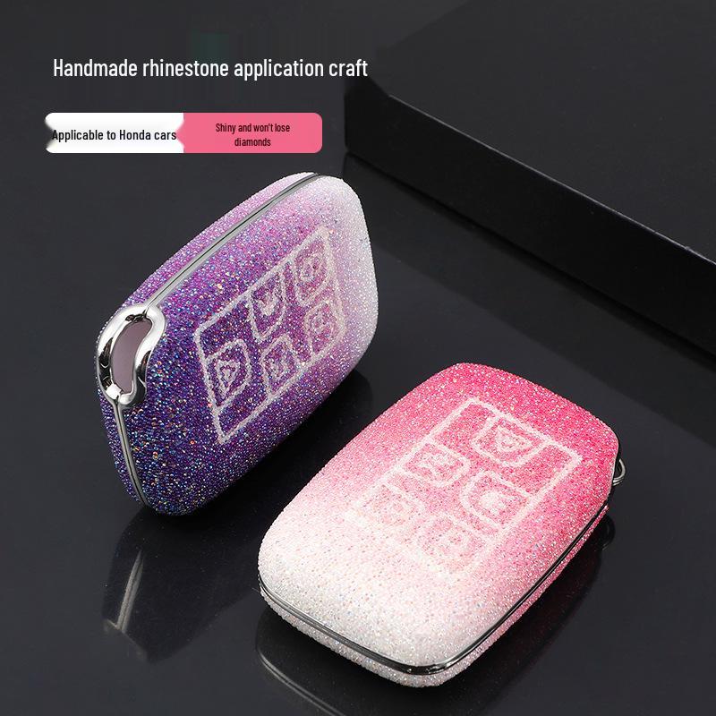 Range Rover & Jaguar Car Key Case with Diamond-Studded Buckle for Evoque, Velar, Discovery, Freelander, XFL, XEL