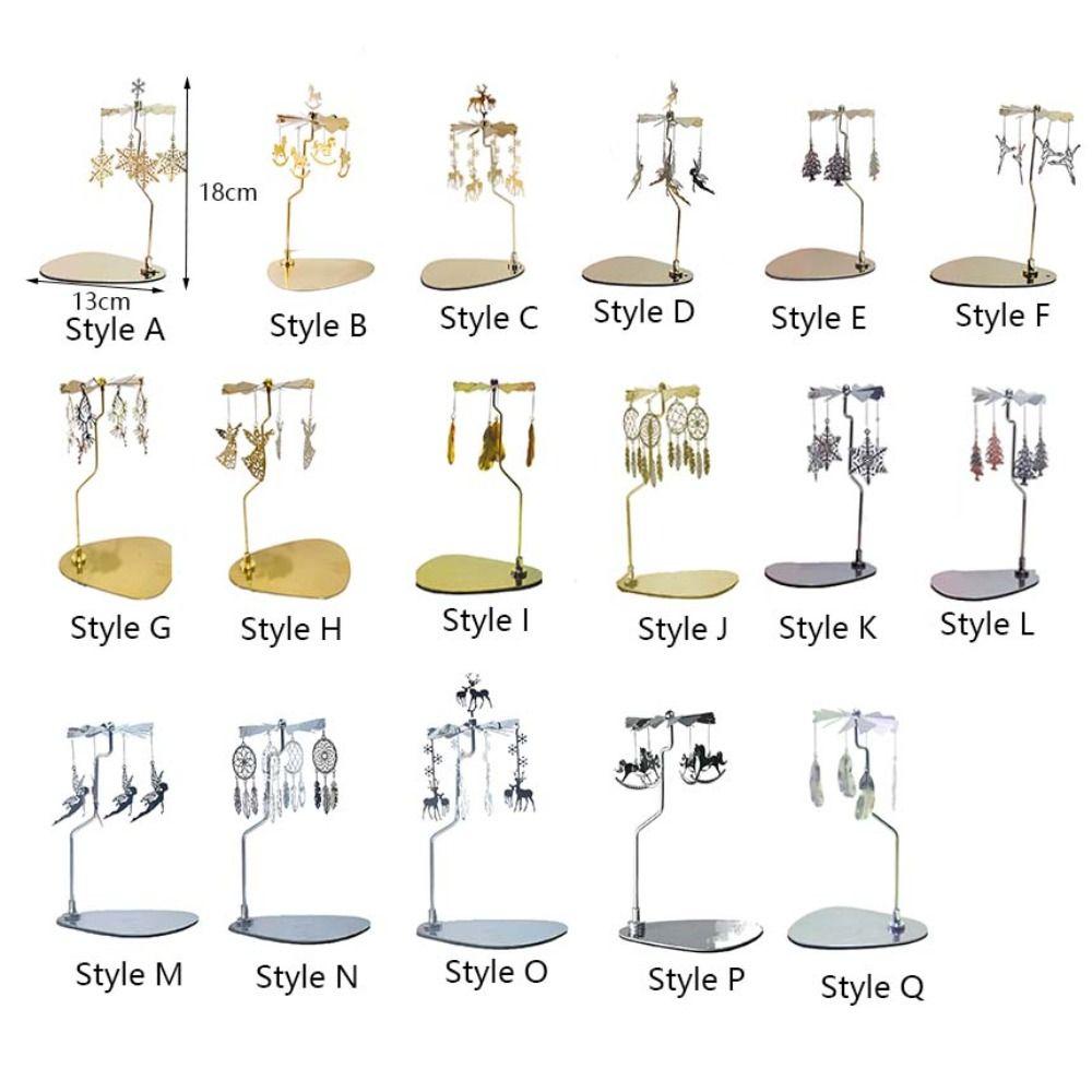 Gold/Silver Rotating Candlestick Stainless Steel Tealight Holder Rotary Candle Holder  Party