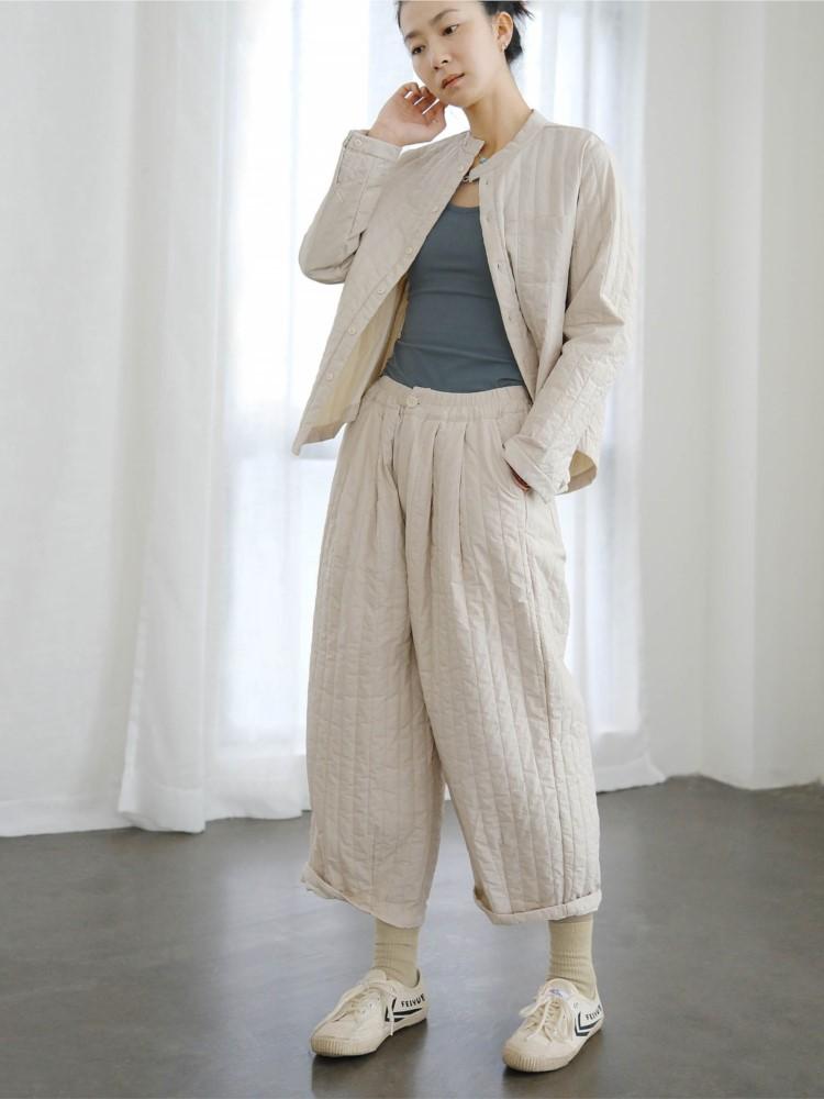 Johnature Neformální límec bavlněné oblečení pro ženy jarní móda jednobarevné bavlněné oblečení s jedním nádechem