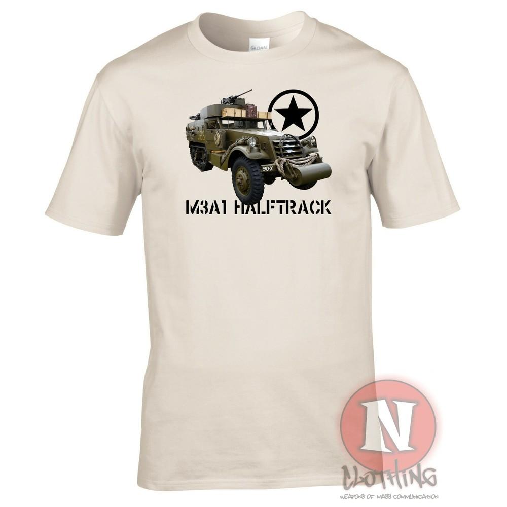 M3a Halftrack TShirt Military Nostalgia Ww2 Dday Historical Vehicle Allied Wwii