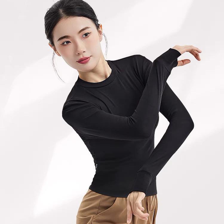 

Women s Long Sleeve Slim Fit Dance Top for Autumn/Winter 4XL