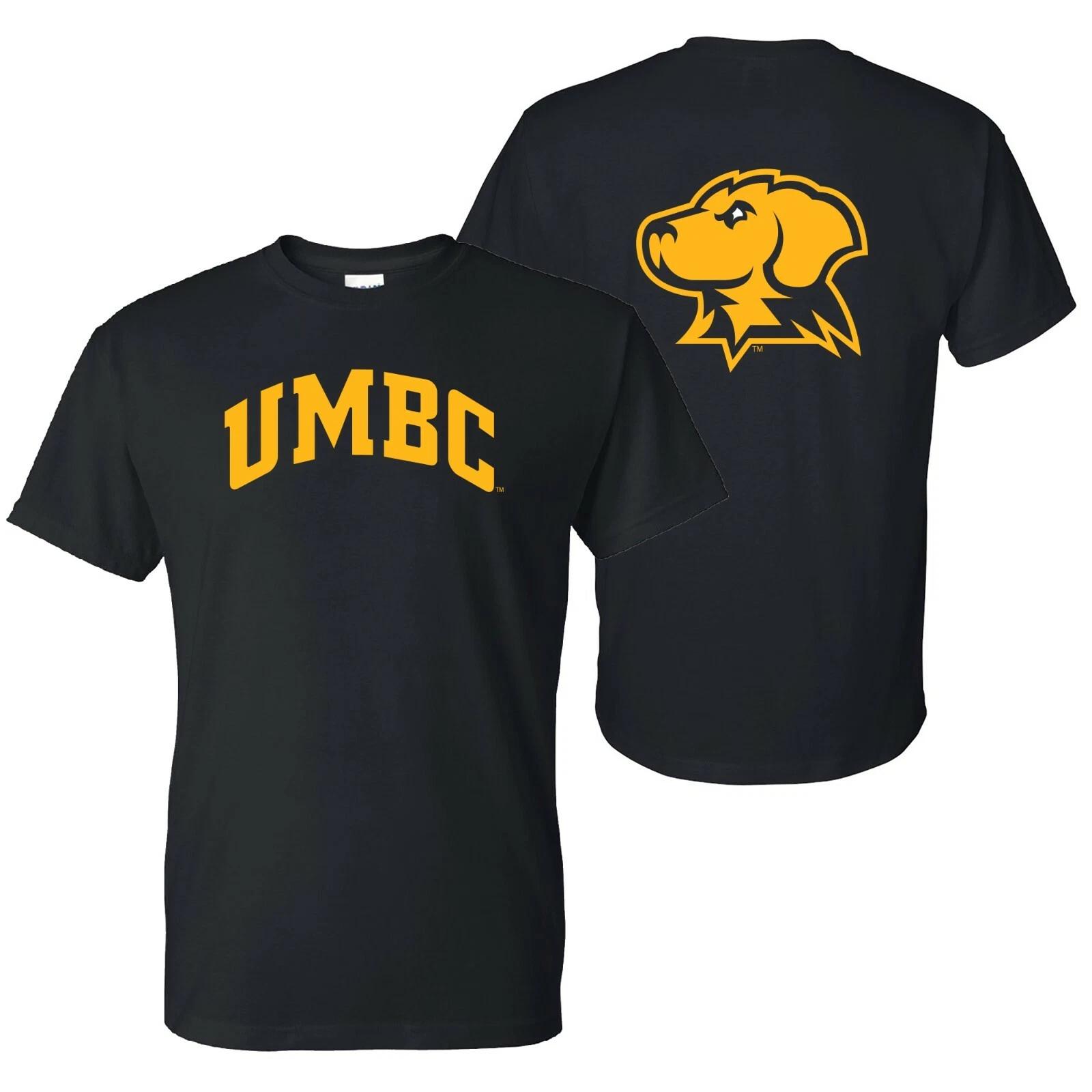 UMBC Retrievers Front and Back Print T-Shirt - Black L