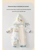 180g Thick Padded Hooded Baby Jumpsuit for Autumn/Winter - Warm Cotton Romper for Boys & Girls