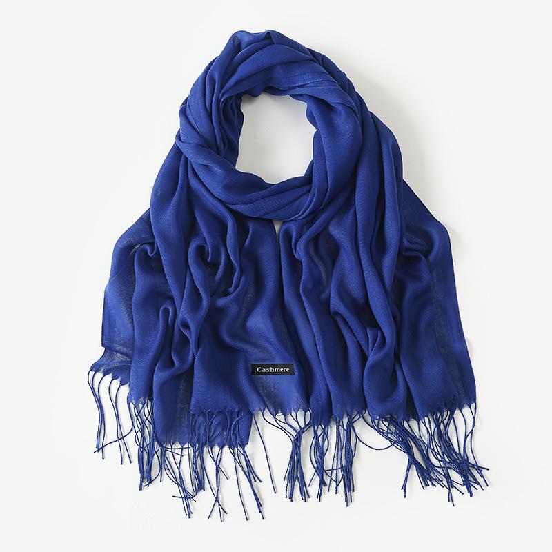 Annual Meeting Cashmere Feel Scarf: Lightweight 100g Solid Color Gift for Men & Women - Autumn/Winter Warm Shawl