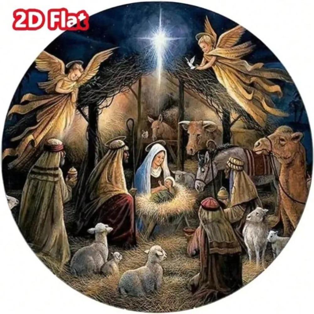 Vintage Nativity Metal Tin Sign Rustic Home Decor Wall Art