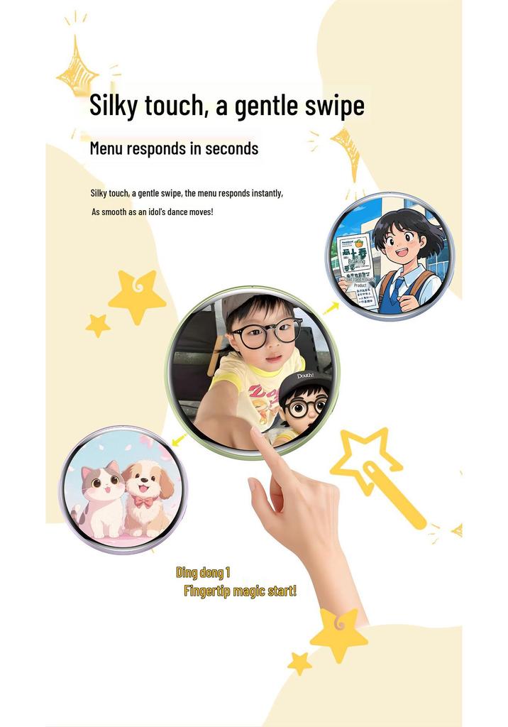 Badge Anime à Écran Tactile Intelligent: Affichage Vidéo/Photo Personnalisé 2D