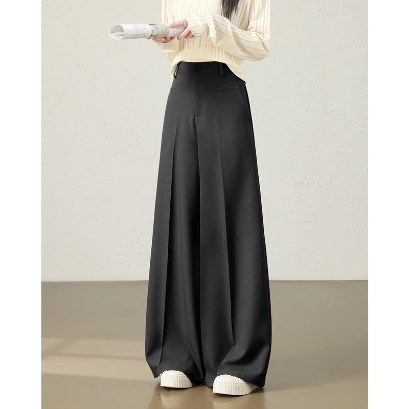 TERRE BLEUE Women's Loose Fit Straight-Leg Casual Pants