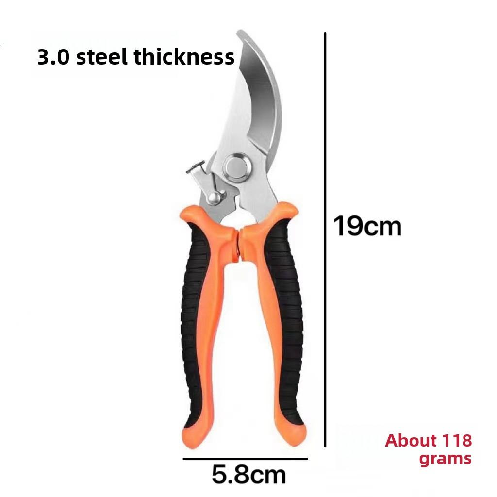 Sécateurs de jardin robustes, Lames de 3,0 mm d'épaisseur Échenilleurs, Coupe-branches pour verger, fleurs et usage domestique