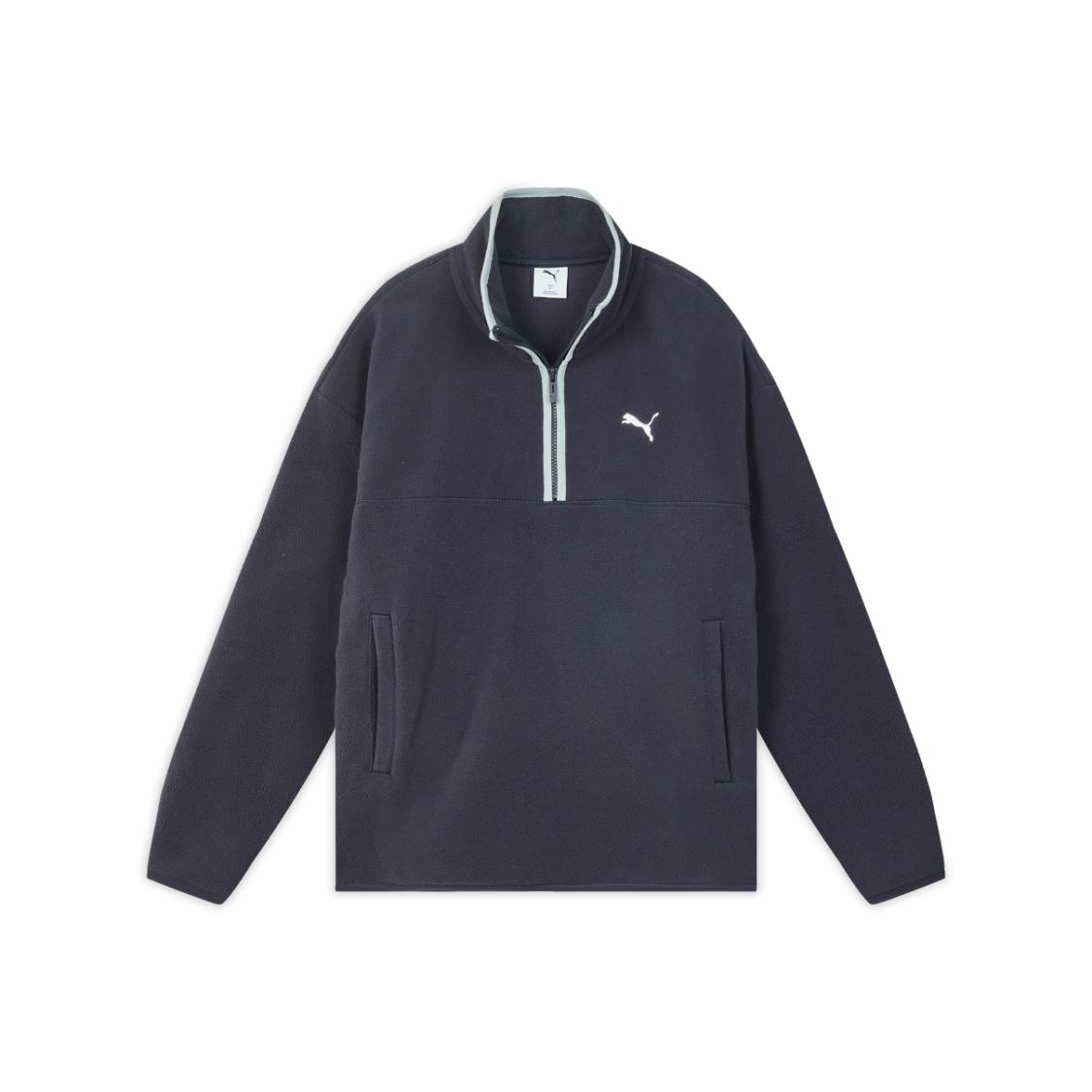 PUMA Men s Warm Loose-Fit Pullover Sweatshirt with Stand Collar XS