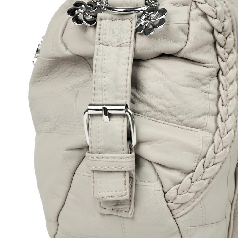 Women's Vintage Leather Shoulder Bag Multi-Zipper Pocket Crossbody Bag with Braided Detail Casual Handbag for  Use for Daily Life and Weekend Outings