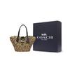 New COACH Straw Leather Dumpling Bag Handbag, Shoulder Bag Women's Gold & Black CH741-BNABK