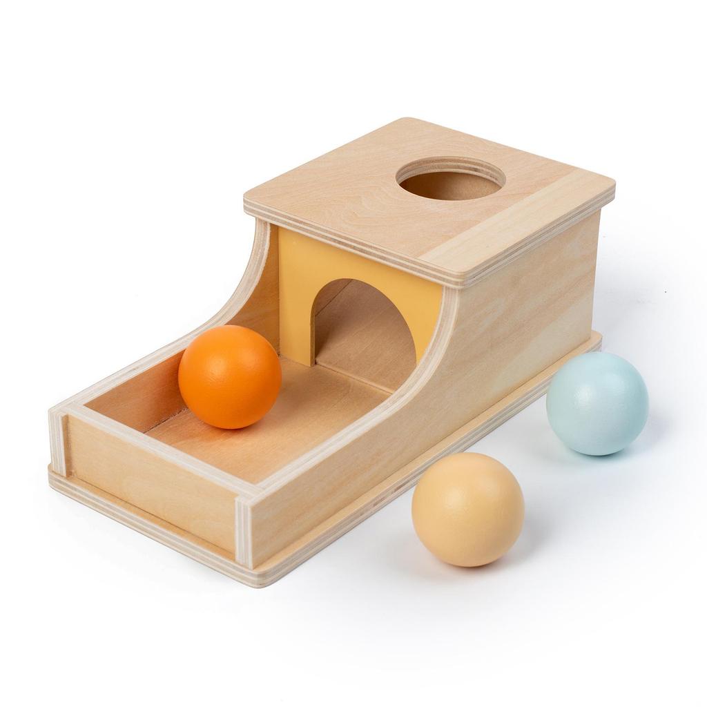 Montessori Wooden Ball Rolling Box: Early Education Toy for Children's Concentration Training