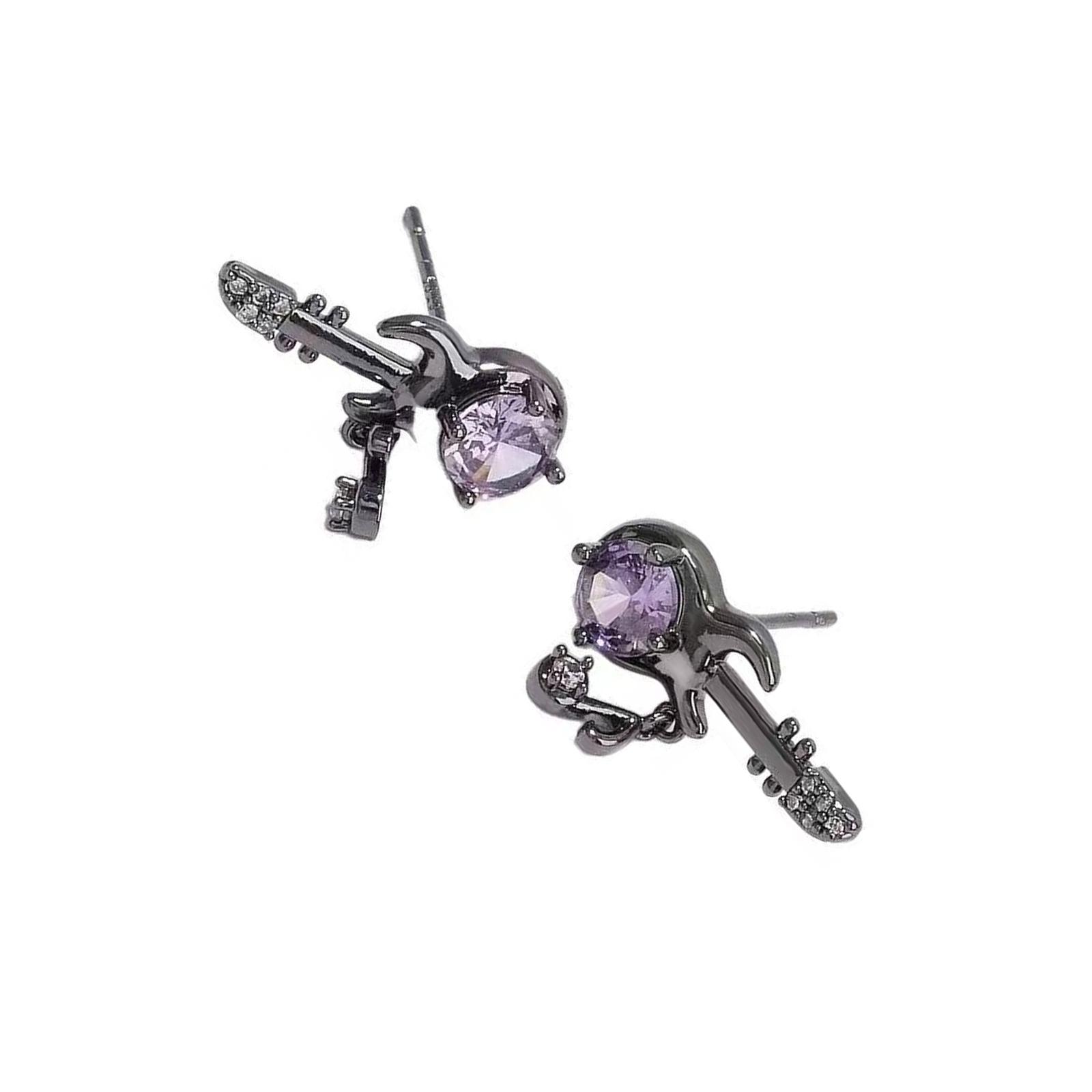 

Abstract Music Note Elegant Cubic Zirconia Earrings Lightweight Comfort Jewelry Gift For Birthdays And Special Event 1
