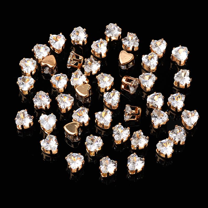 Flatback Zircon Rhinestones Cubic Zirconia teardrop base Claws Sew On  clear  Zircon For Rings Earrings DIY Clothing Accessorie