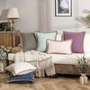 1PC Solid Color Throw Pillow Cover 45X45cm Cozy Linen Home Bedroom House Office Square Pillowcase Funda Cojin