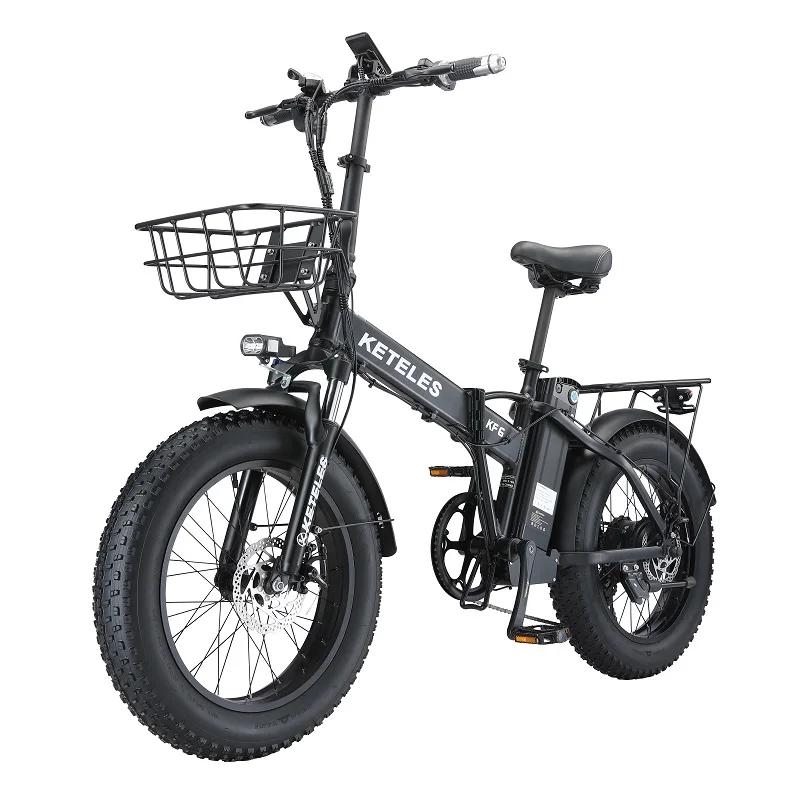 Elektrokolo KETELES 20 palcové skládací elektrokolo Fat Tire 1000W motor 48V 20AH lithiová baterie elektrokolo