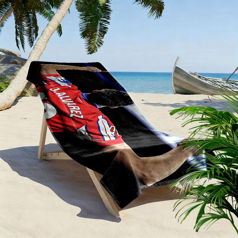 Julian Alvarez Print Beach Towel, Large Soft Quick Dry Towel for Beach Camping Swimming