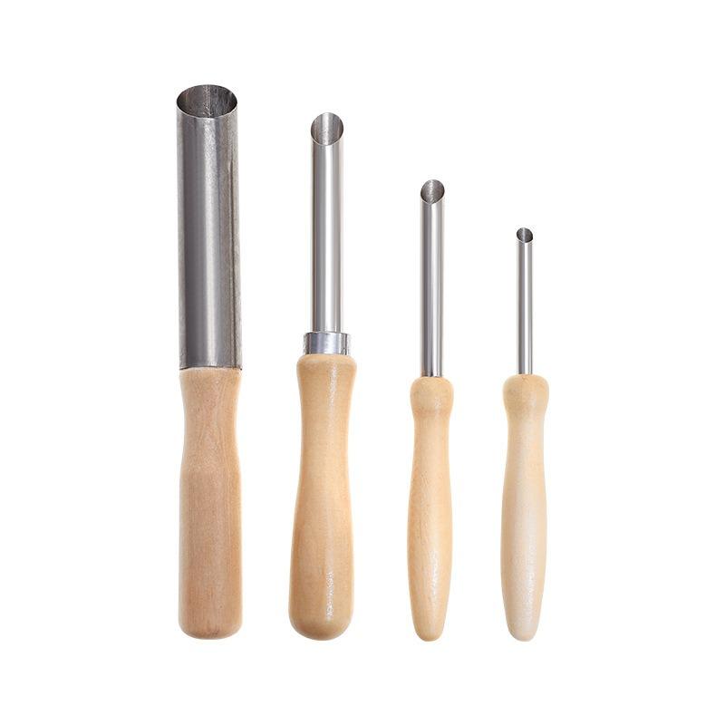 

4 шт./набор из нержавеющей стали дырокол для резьбы скульптуры моделирования керамики резки штамповки керамики полимерной глины инструменты 4pcs