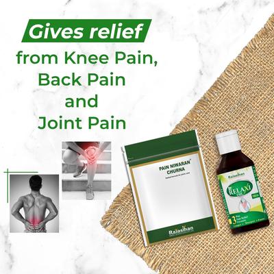 Rajasthan Herbals - Ayurveda Joint Pain Combo Of Pain Ni_waran Churna & Relaxi Oil | Both For Men & Women | 135gm Powder & 100ml Oil.