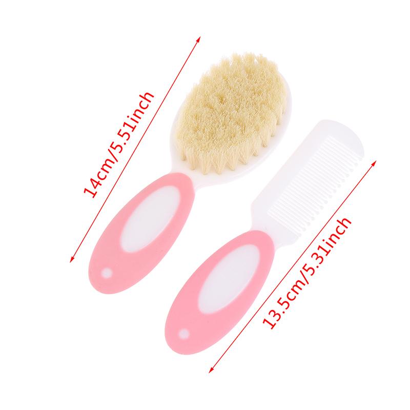2pcs/set Portable Soft Newborn Baby Hair Brush Baby Kids Comb Child Hairbrush Set  Care Baby Brush Baby Comb