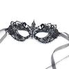 Halloween-Augenabdeckung, exquisite Spitzen-Halbgesichtsmaske mit Strass-Dekoration für Party, Cosplay, Bühnenzubehör