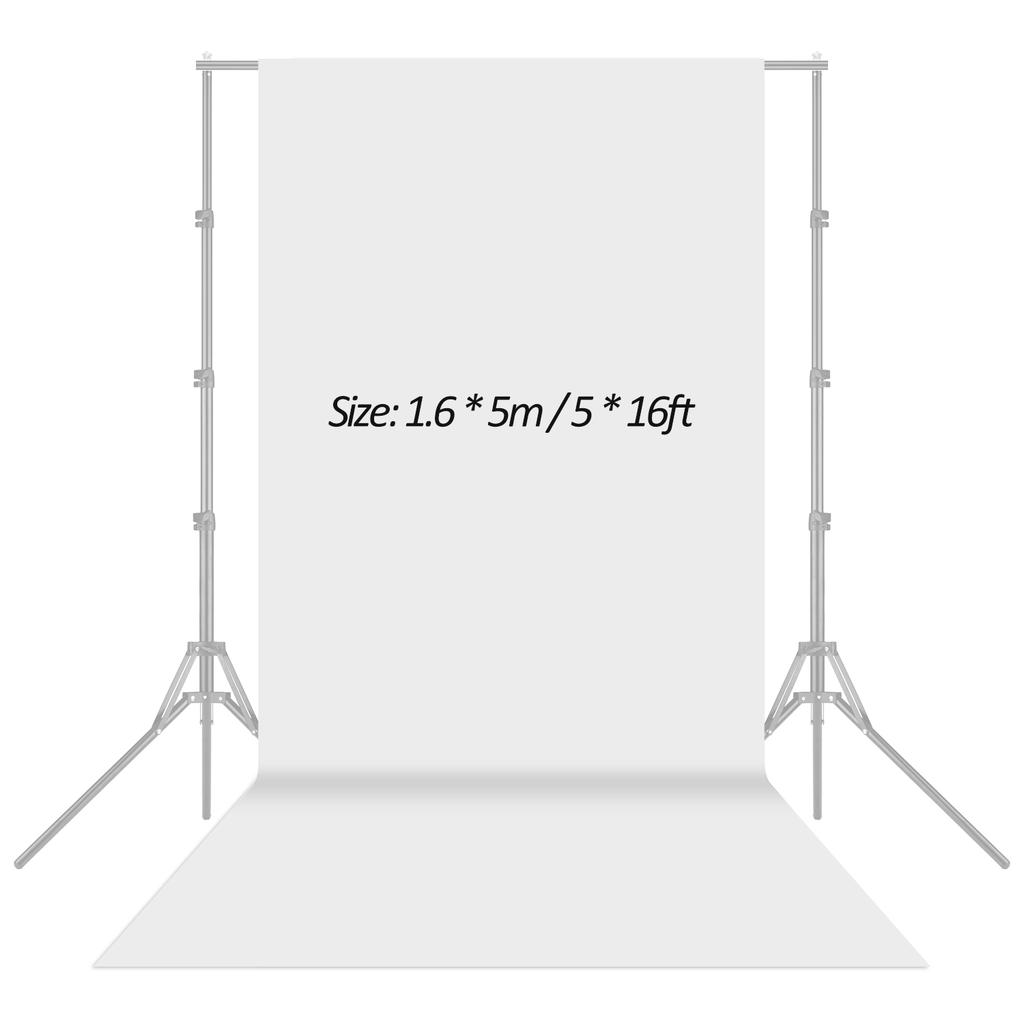 1.6x5m 5x16ft Photography Studio Non woven Backdrop Background Screen Solid Color White