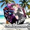 Custom Name Personalized Singer Print Umbrella, Auto Open Close, 8‑Rib Sturdy Frame, Commute Camping Hiking Use, Birthday Gift