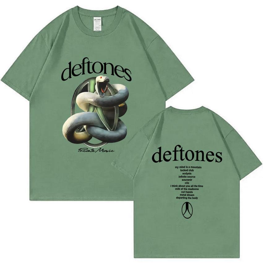 Rock Band Deftones Private Music Snake Graphic Tshirt Unisex Women Vintage Casual Soft Cotton T Shirts Unisex Fashion Streetwear